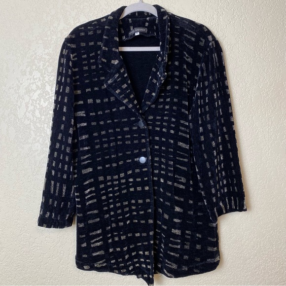 Maude Andrade black chenille long jacket - Picture 2 of 11